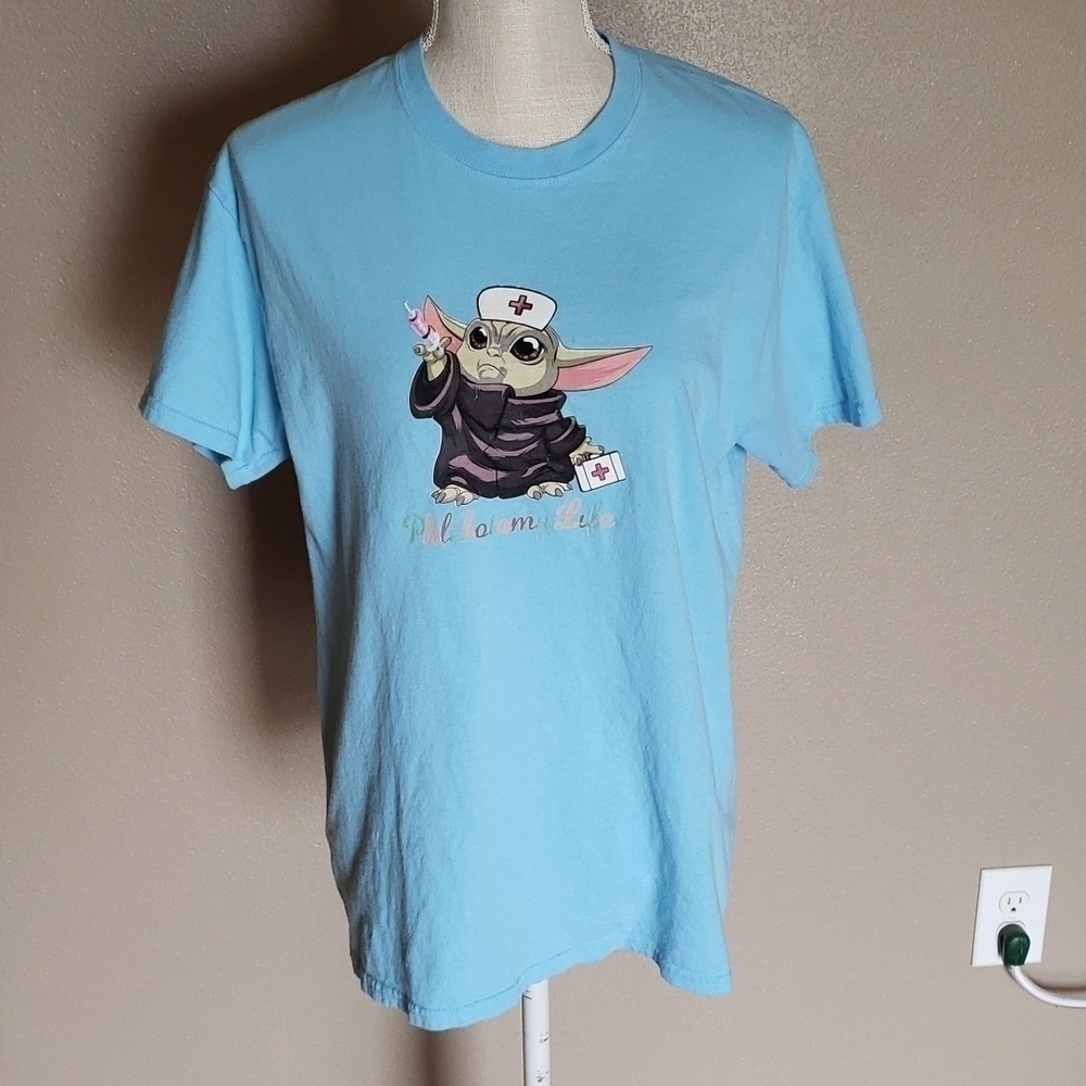 DIY Novelty shirt baby yoda phlebotomy Lab life top